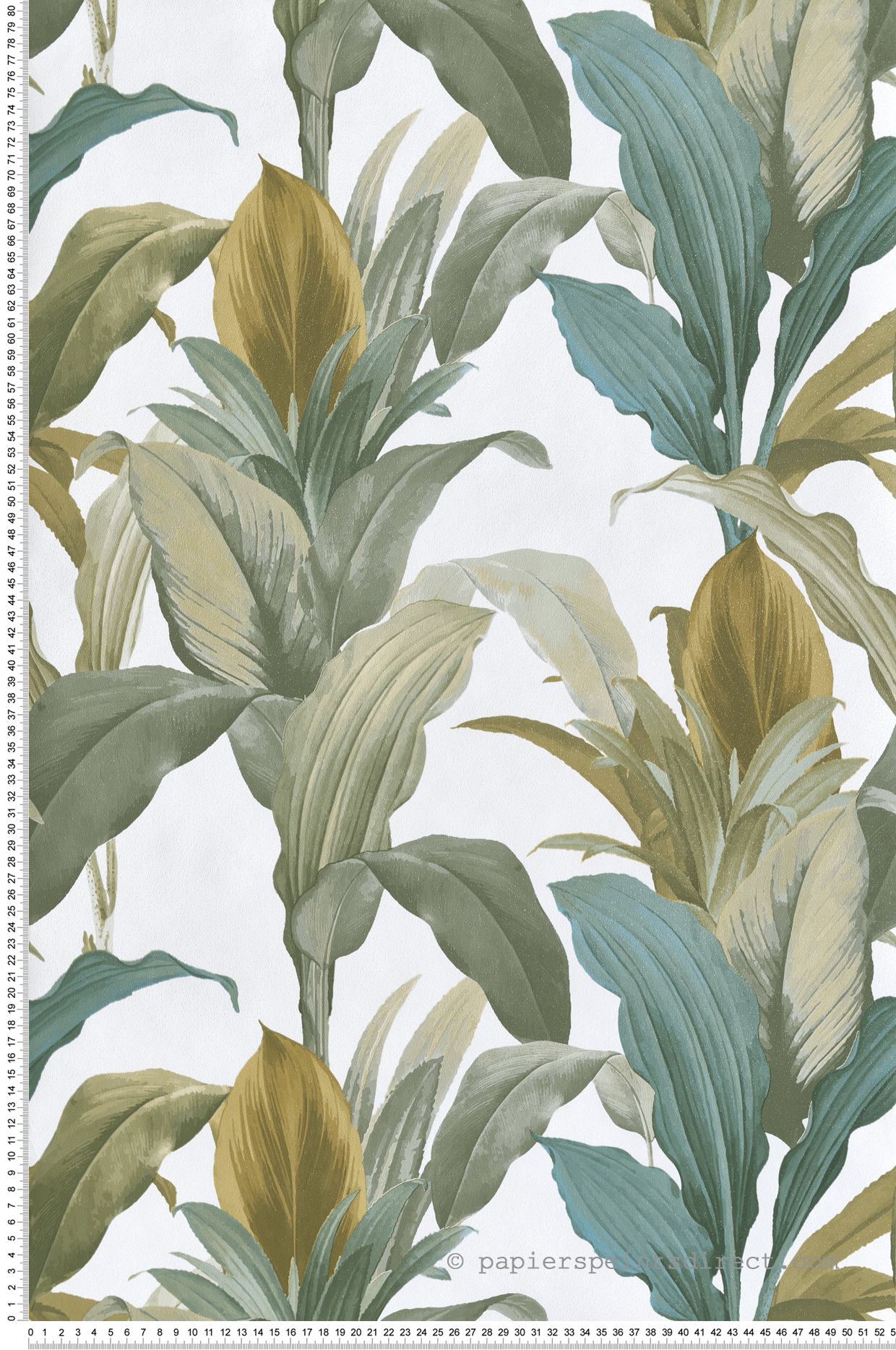 Papier peint Feuillage Ananas vert - Maison Paradis de Lutèce | Réf. LTC-MP15513