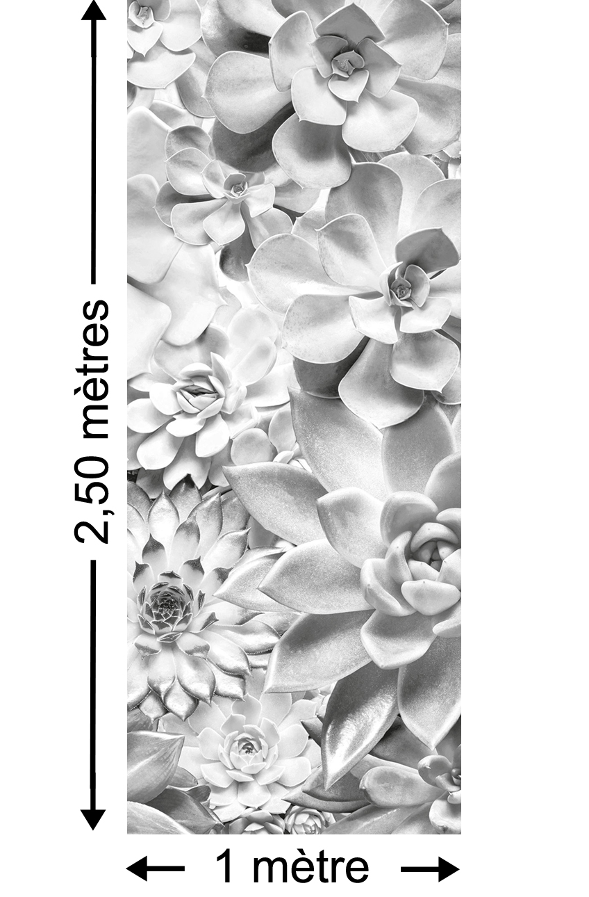 Papier peint Shades Black and White Panel - Papier peint lé unique Komar