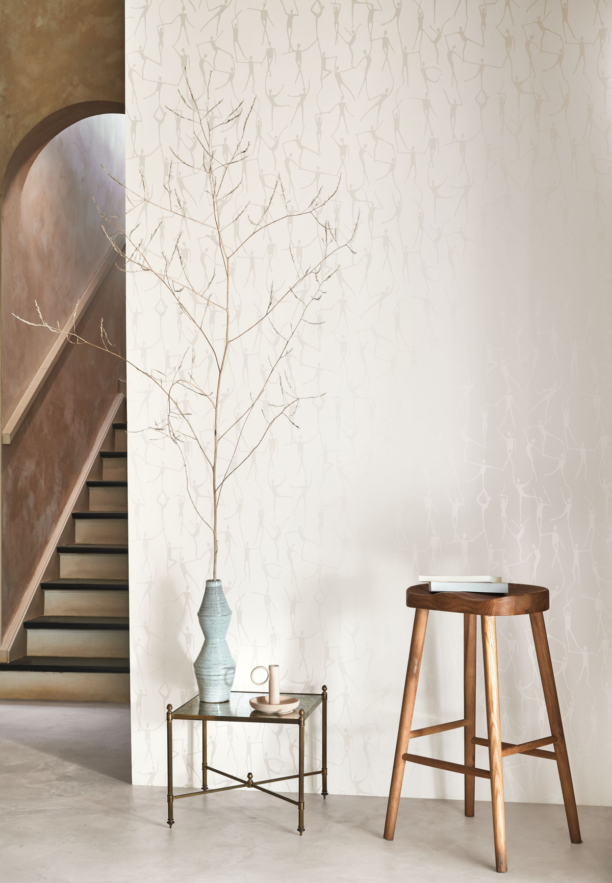 Papier peint Original Danse Alberto nacré blanc - Iconic de Casadéco | Réf. CONI88420010