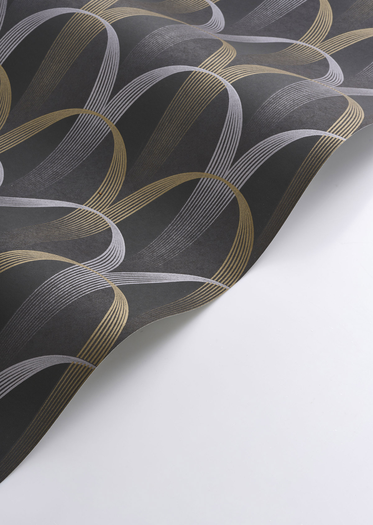 Papier peint Arche Entrée des Artistes fusain doré - Années Folles de Casadéco AMBV | Réf. ANFO201049132