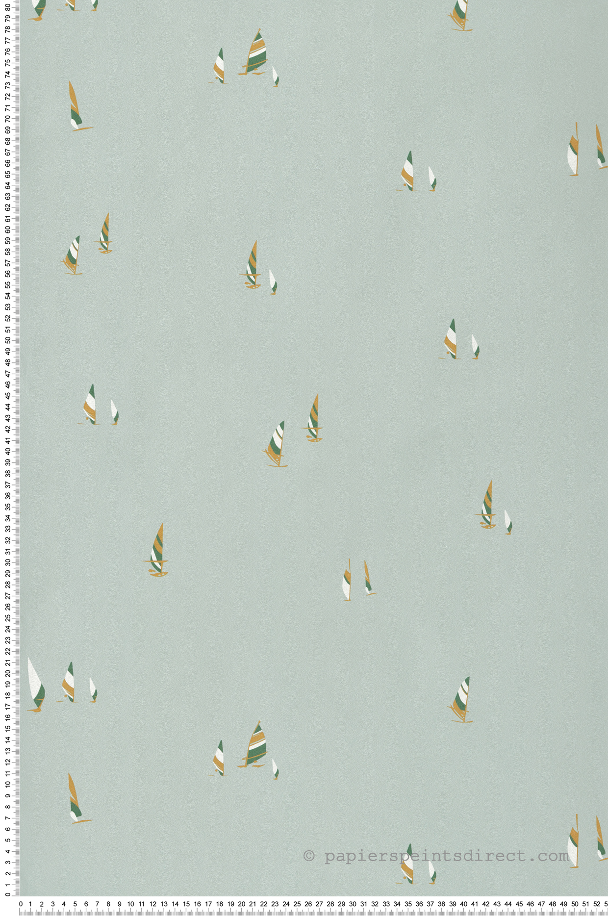 Papier peint Mini Planche à Voile vert clair - Cuisines & Bains de Lutèce | Réf. LTC-51231004