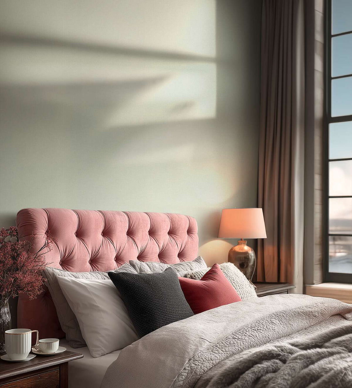 Papier peint Faux Uni Textile vert amande - Vibes & Styles d'A.S. Création AMB2| Réf. AS-792024