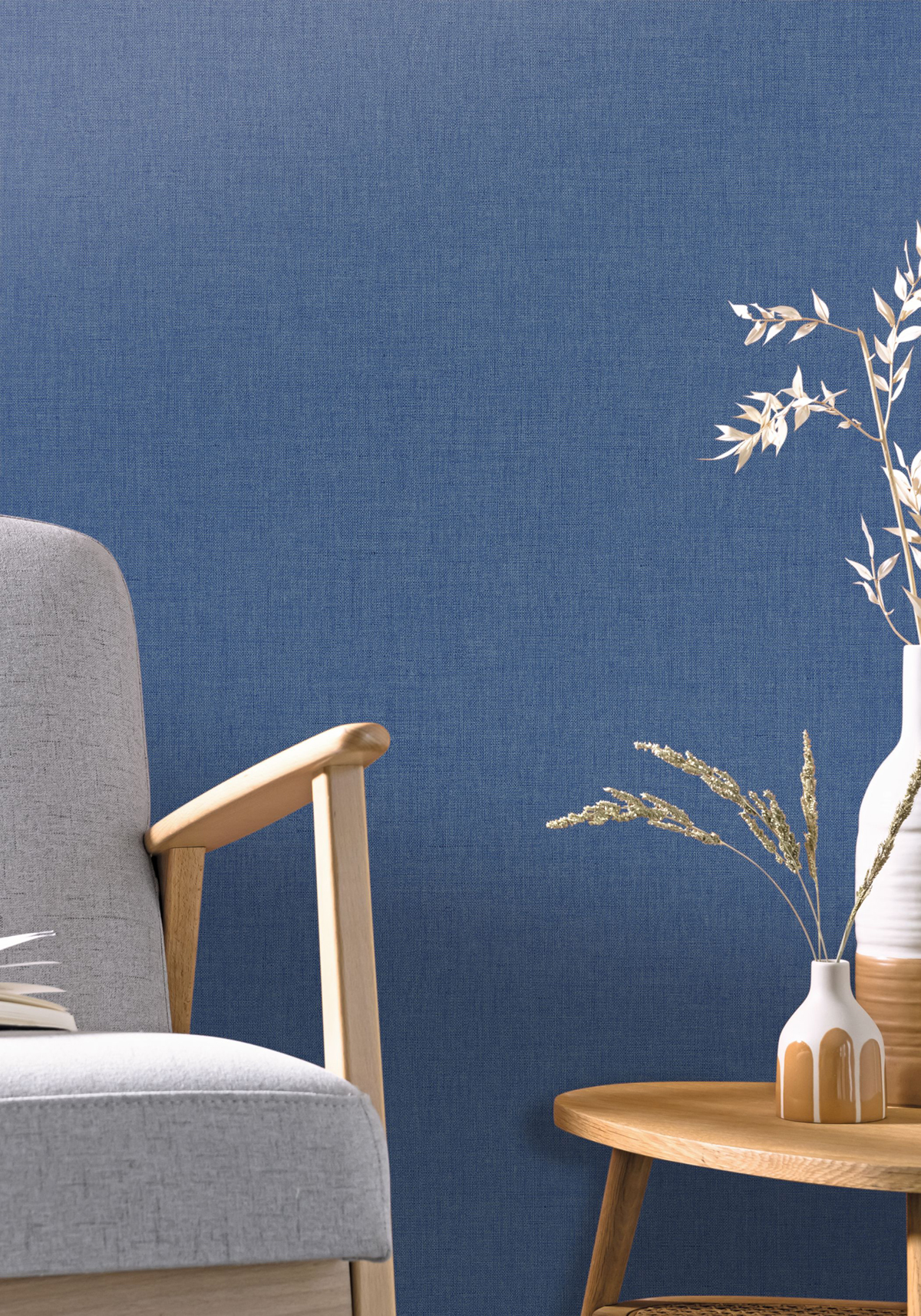 Papier peint Uni Toile bleu jean foncé - XXL de Casélio | Réf. XXL68526479