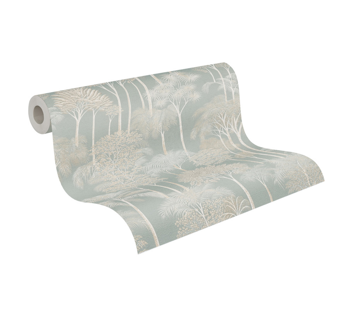 Papier peint Palmeraie Arbre Jungle gris bleu - Cuba 2 d'A.S. Création AMB3 | Réf. AS-791622