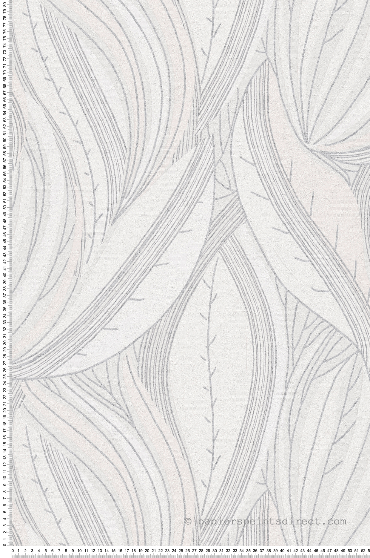 Papier peint Feuille Vague craie argenté - Metropolitan Stories 4 Hot Spots d'A.S. Création | Réf. AS-786555