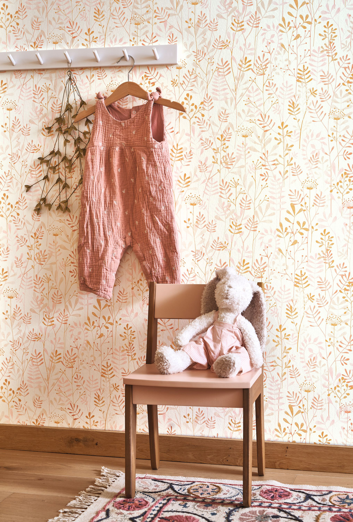 Papier peint Feuillage Enfantin rose nude - Once Upon A Time de Casadéco AMB2 | Réf. OUAT88324630