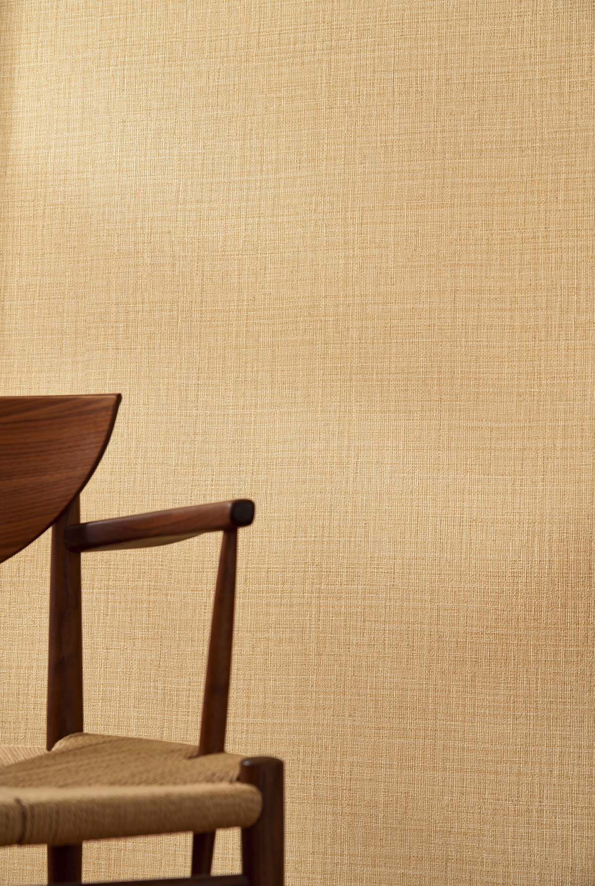 Papier peint Uni Tissé Sierra vanille - Palmadora de Casamance AMB2 | Réf. CAS-76702344