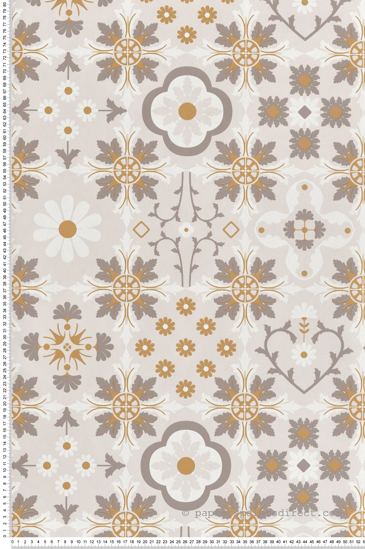 Papier Peint Carreaux Ciment Contemporain beige - Illusion d'Ugépa | Réf. UGP-M89407