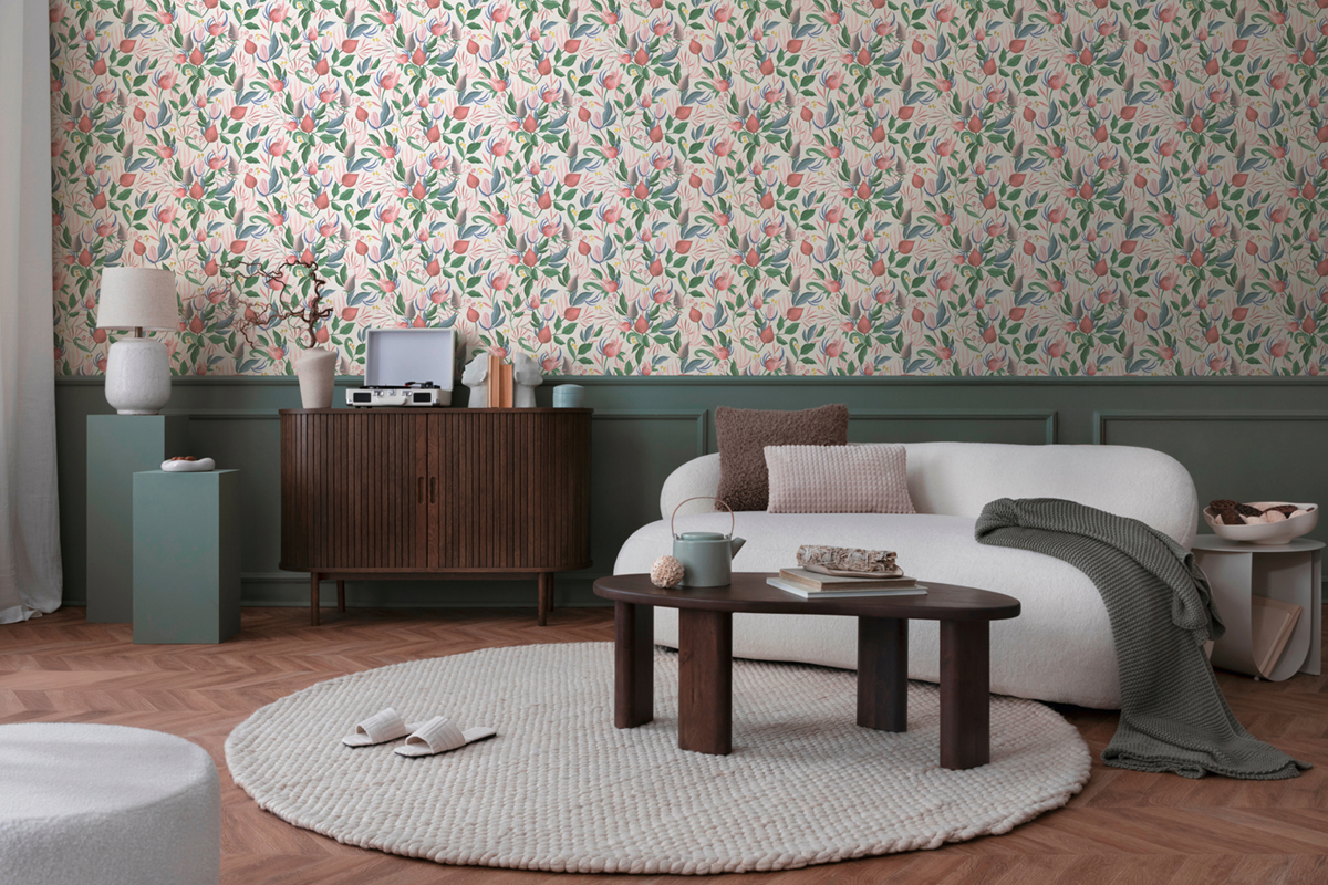 Papier peint Floral Still Bloom rose - Cosmoliving d'A.S. Création AMB3 | Réf. AS-790625