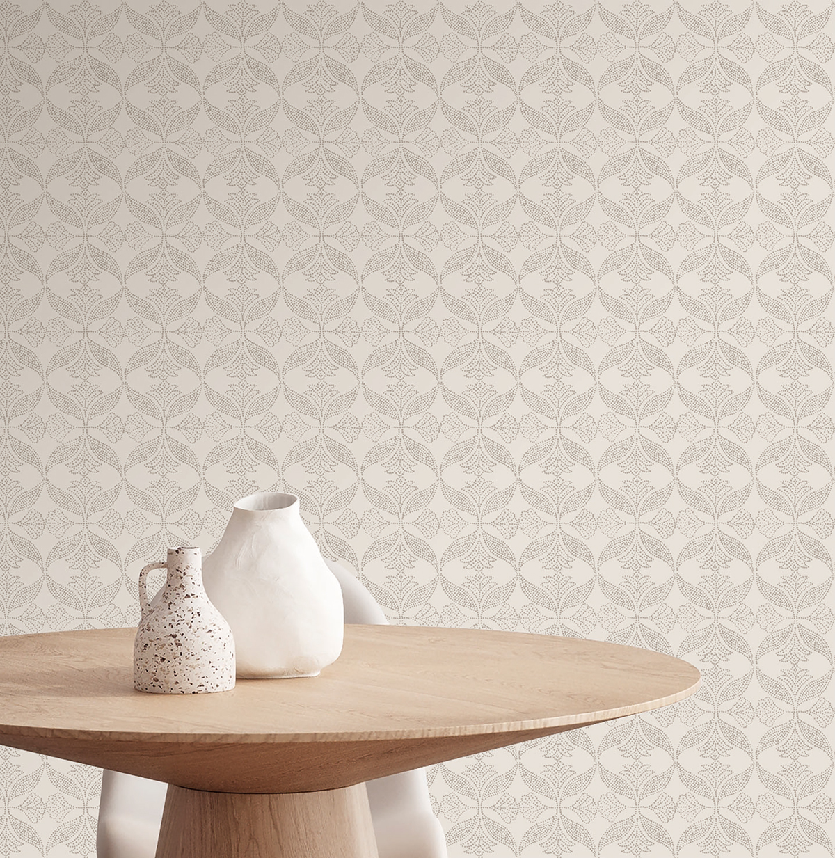 Papier peint Art Déco Graphique beige argenté - Esterel de Montecolino | Réf. MC-AN28230