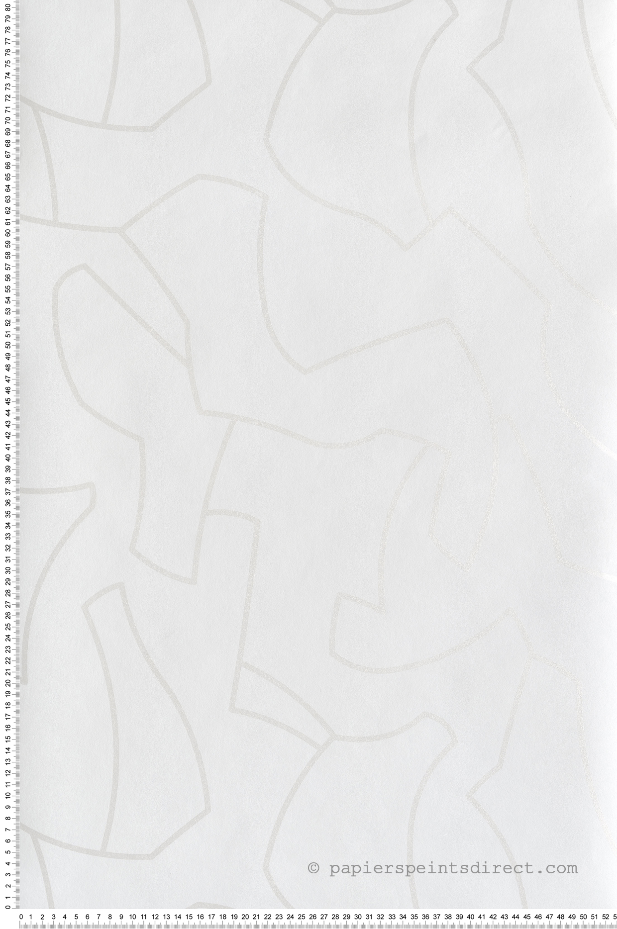 Papier peint Puzzle Maze blanc irisé - Color Game de Casadéco | Réf. GAME200610010