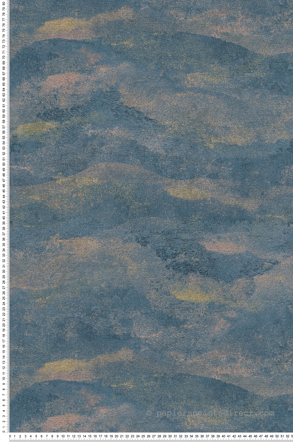 Papier peint Abstrait Coline Paysage bleu marine doré - Metropolitan Stories 4 Hot Spots d'A.S. Création | Réf. AS-786561