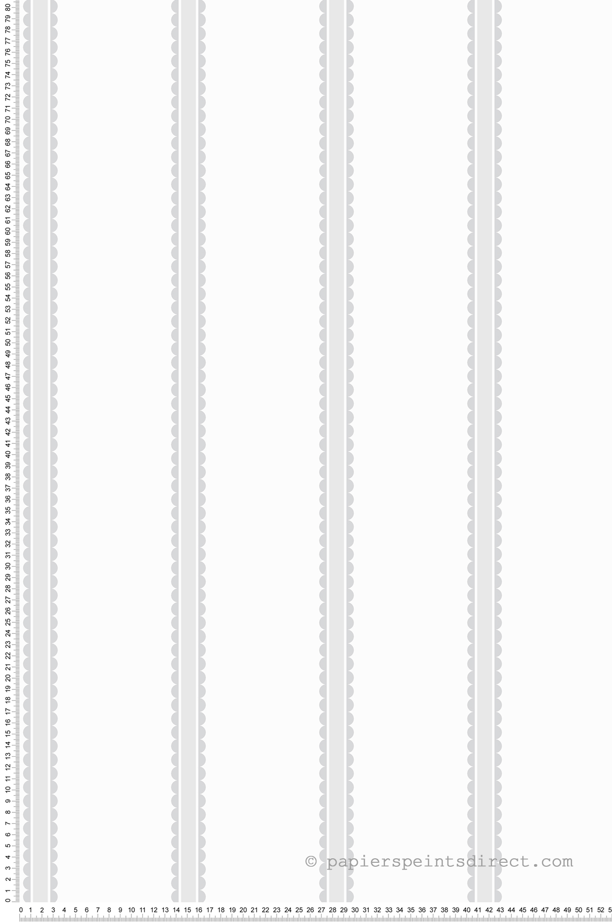 Papier peint Rayures Arrondi Enfant gris - Imagine de Lutèce | Réf. LTC-DL27577