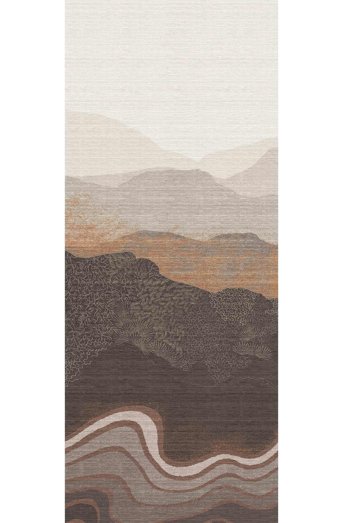 Papier peint panoramique Montagne Nebula anthracite - C H260 - Amazone de Masureel | Réf. MAS-DGZON2033-260