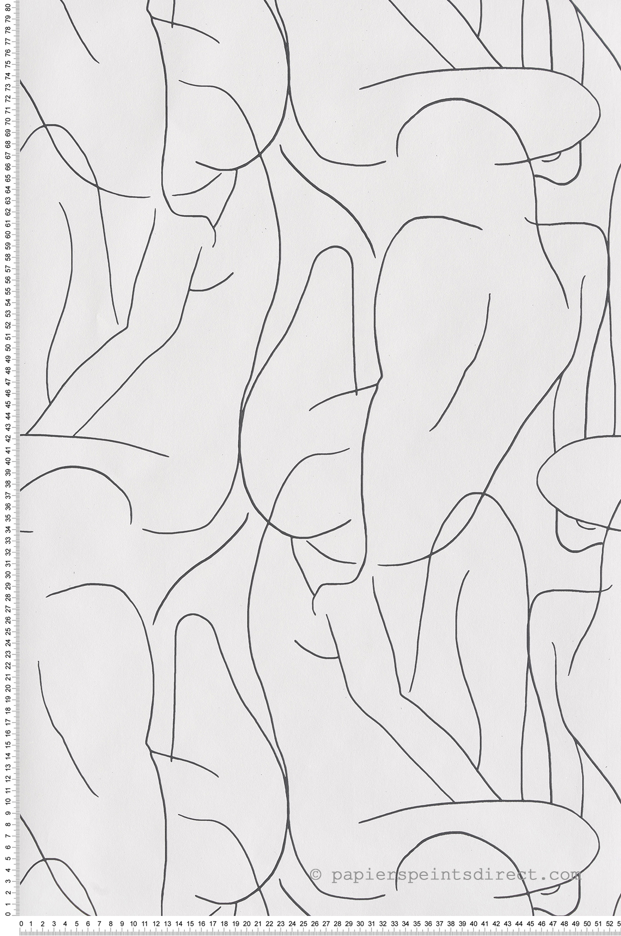 Papier peint Modèle Vivant noir et blanc - Gallery de Casadéco | Réf. GLRY86100522