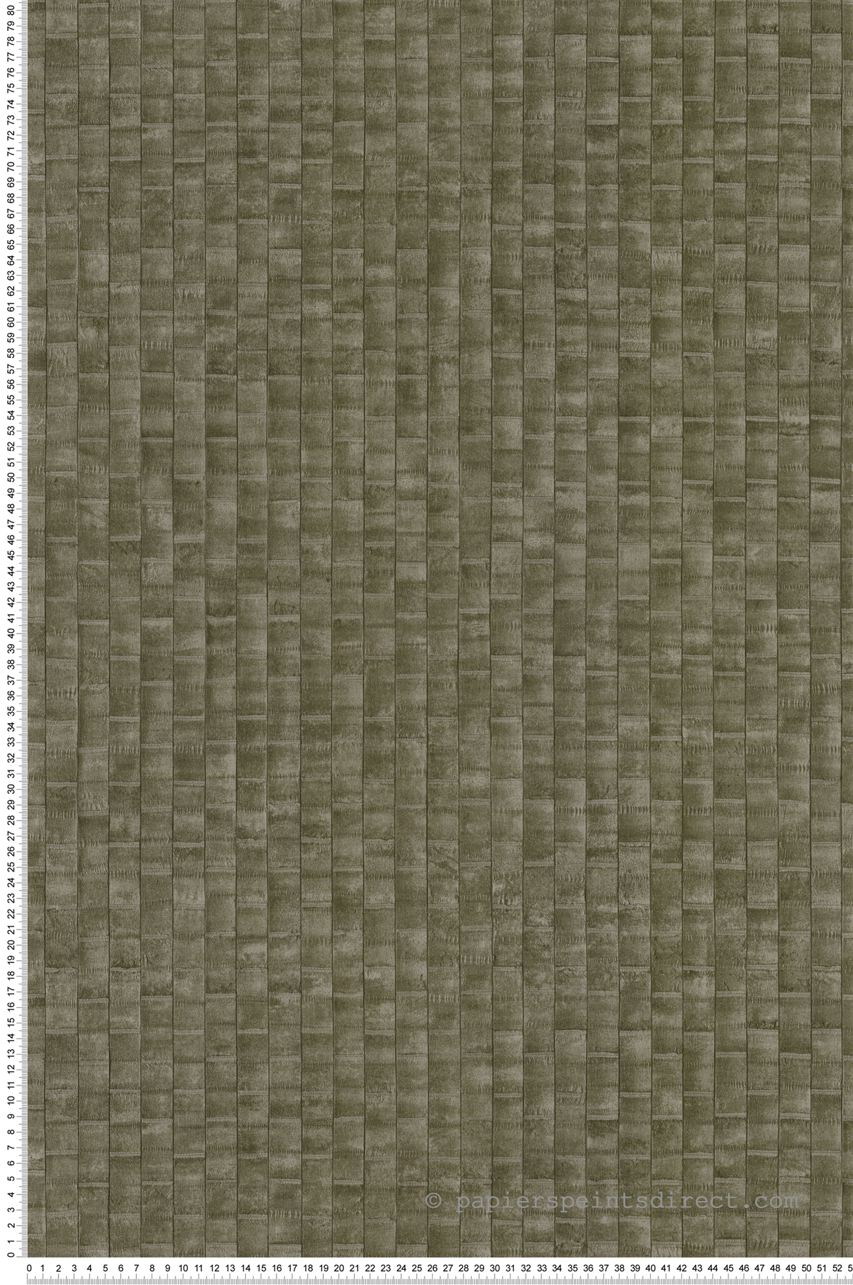 Papier peint Bambou Reliure vert kaki - Jardin d'Eden de Lutèce | Réf. LTC-51251004