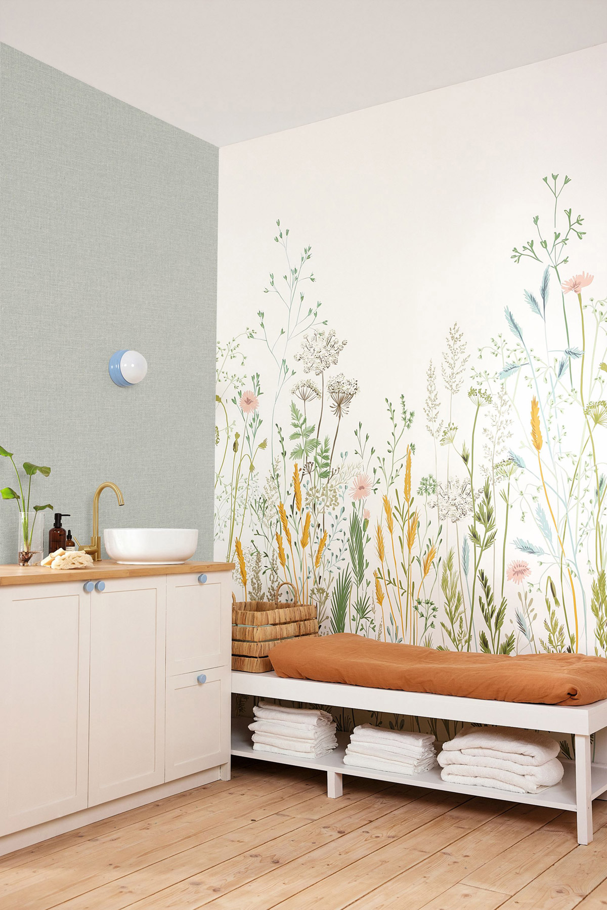 Papier peint panoramique Nature Champêtre Herbarium multicouleurs S 200X250 - Green Life 2 de Casélio | Réf. GNL2105390405