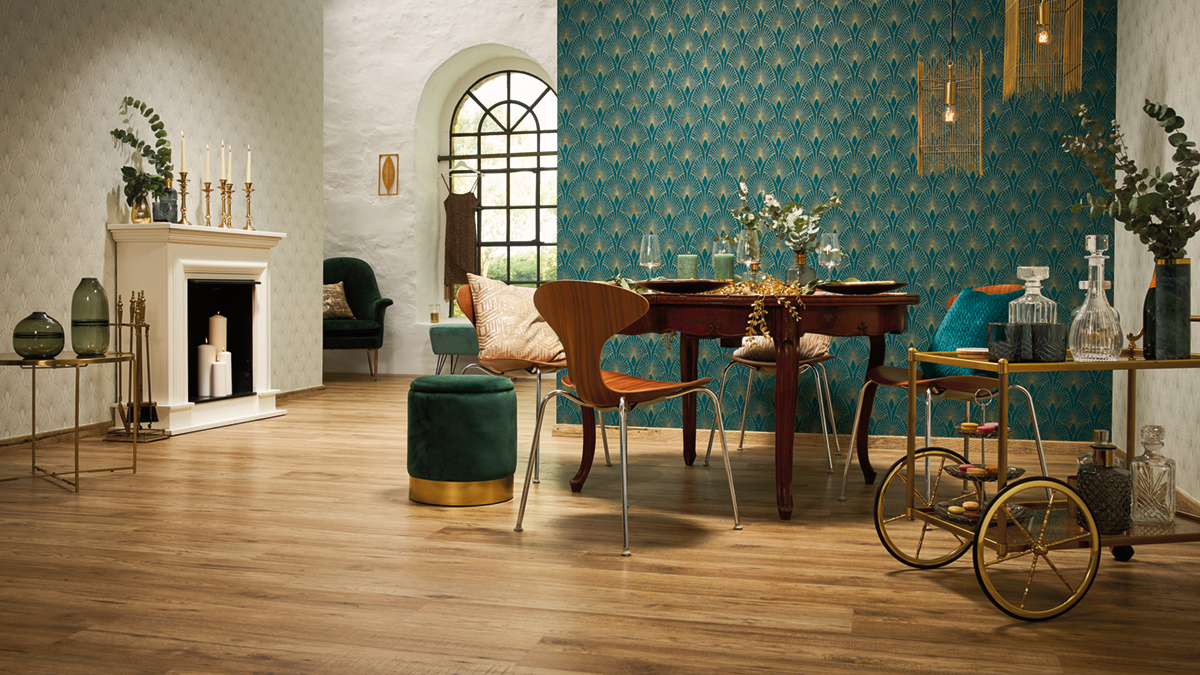 Papier peint Art Déco Palme blanc cassé - New Walls d'AS Création AMB | Réf. SP15300