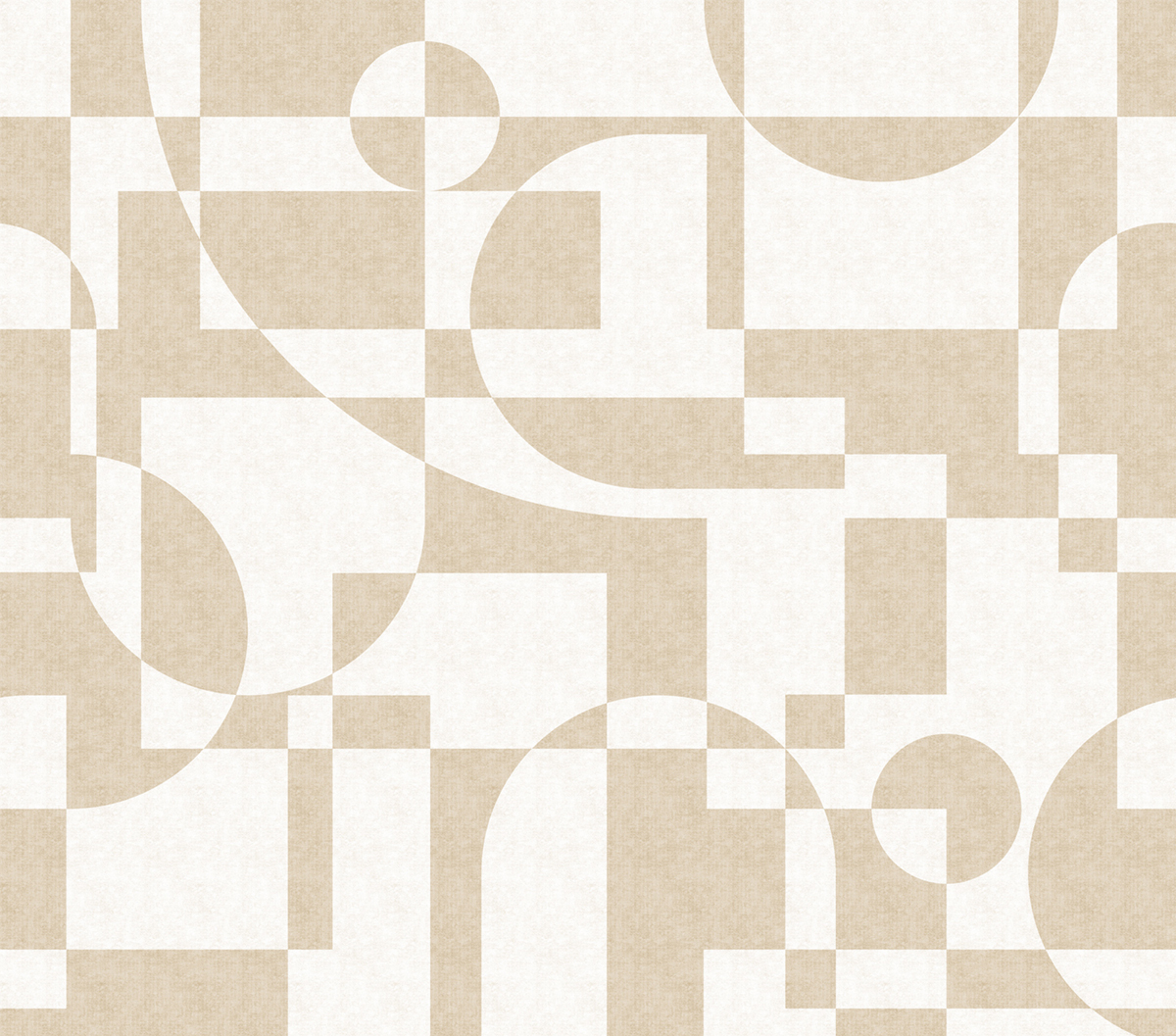 Papier peint panoramique Forme Tetris beige - Panorama 2 de Lutèce | Réf. LTC-PAN1841C