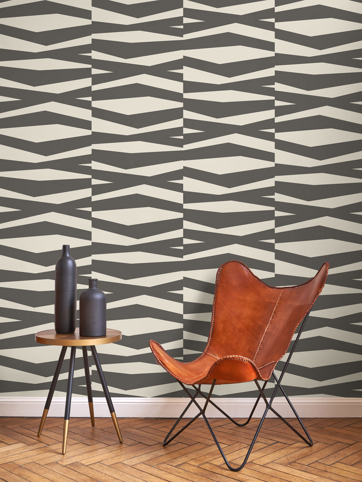 Papier peint Rayures Zebra anthracite - Color Game de Casadéco | Réf. GAME200639595