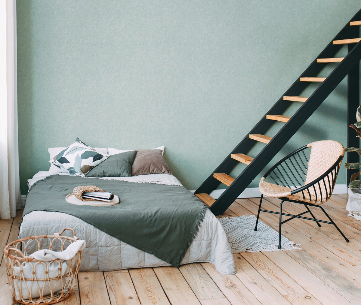 Papier peint Matière Béton vert d'eau - Metropolitan Stories 3 d'A.S. Création | Réf. AS-392231