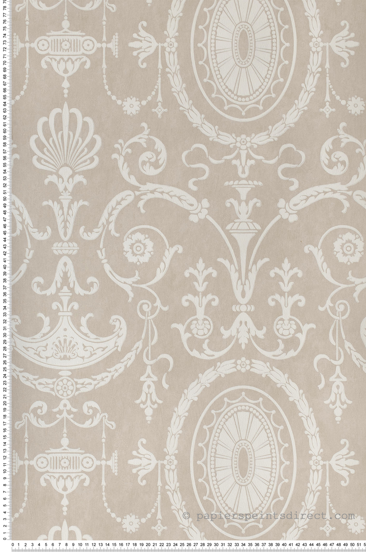 Pall Mall grège- Papier peint London Wallpapers IV de Little Greene