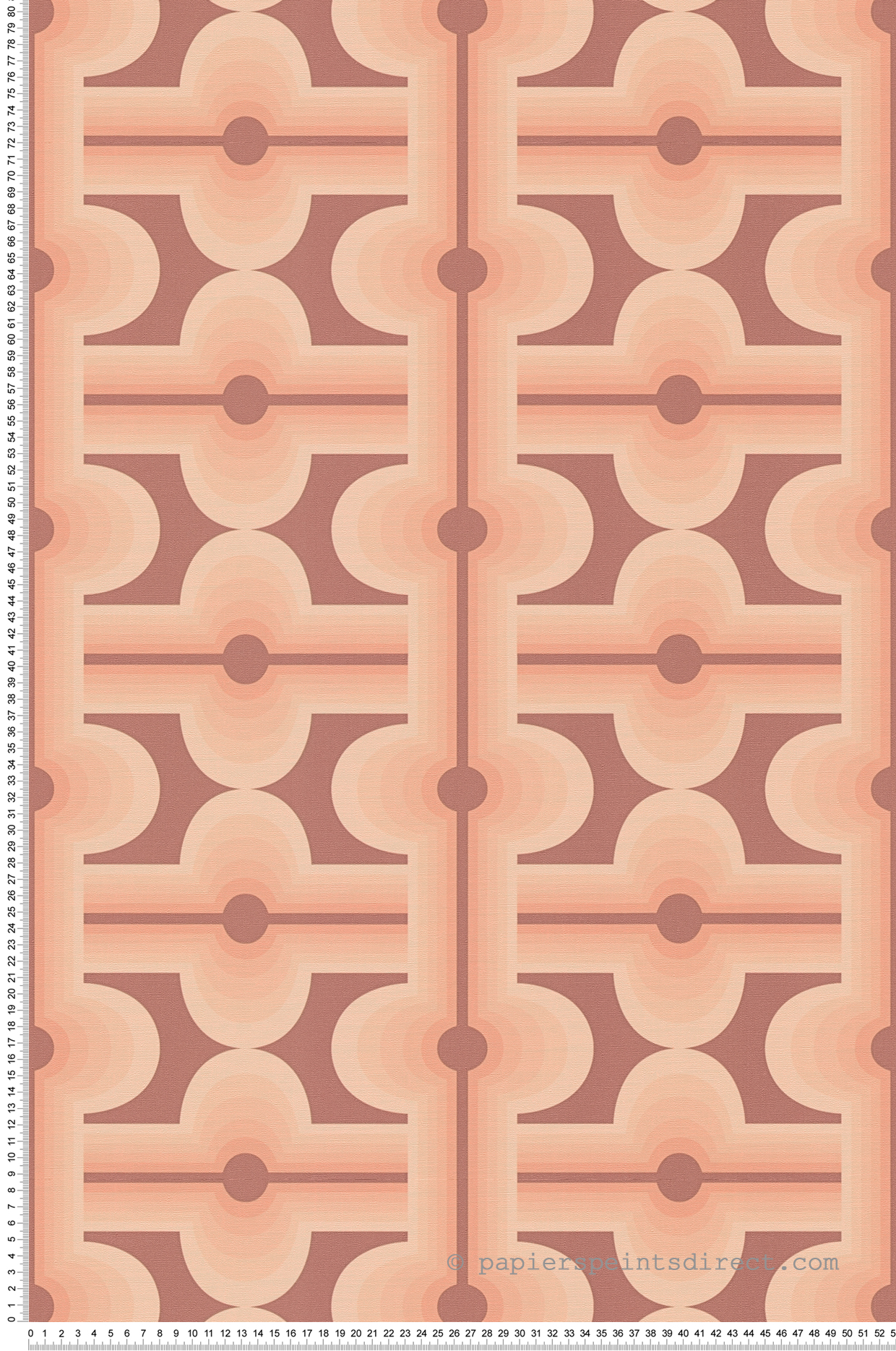 Papier peint Années 70 Graphique rose pourpre - Retro Chic d'A.S. Création | Réf. AS-395332