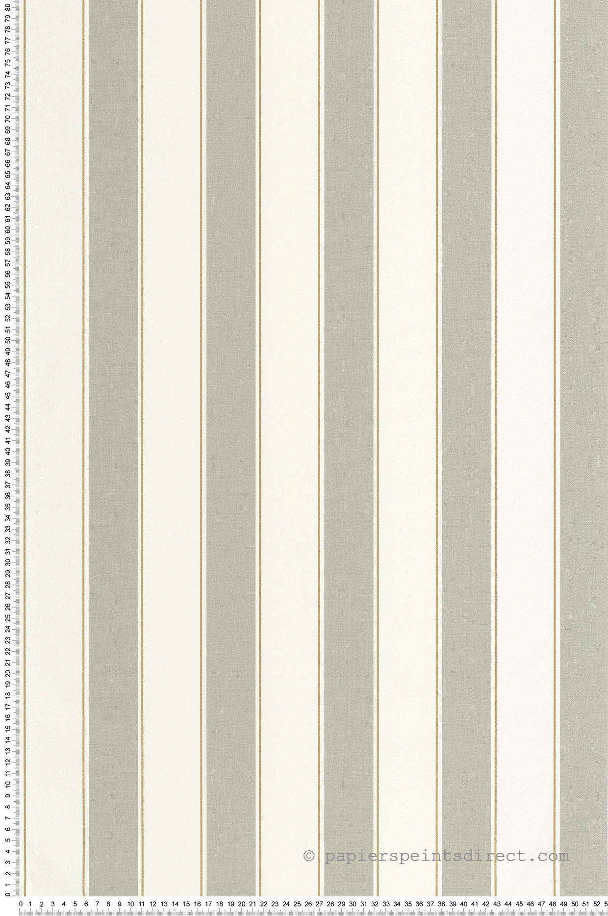 Papier peint Rayures Classique Vintage Lines vert amande doré - Line Up de Casélio | Réf. LNP106737020