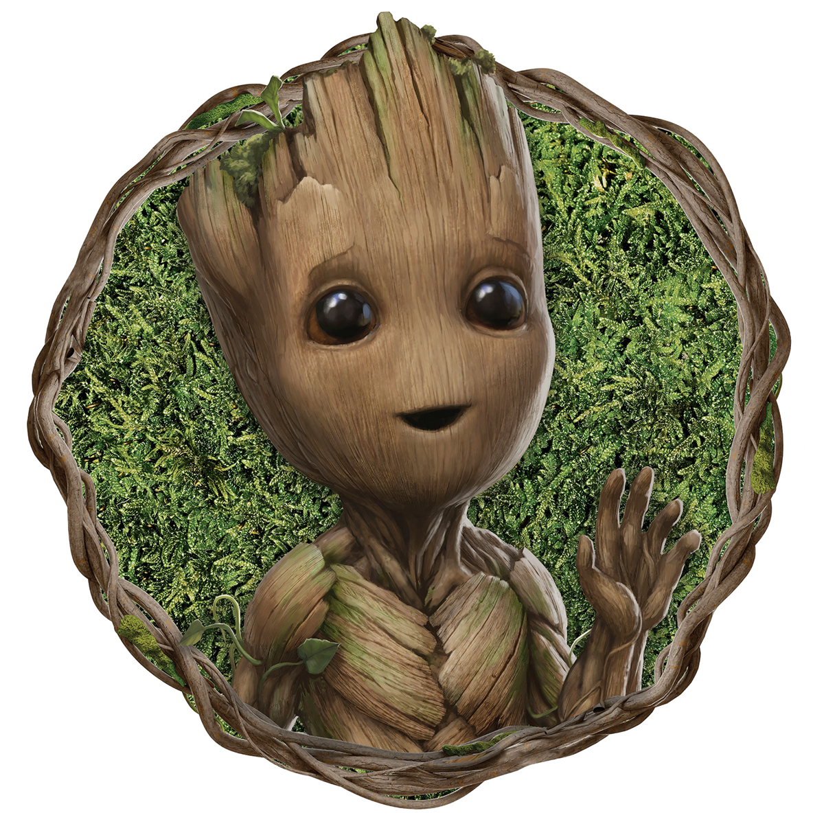 Papier peint adhésif rond Groot Little Twig Marvel - Papier peint Komar Into Wonderland