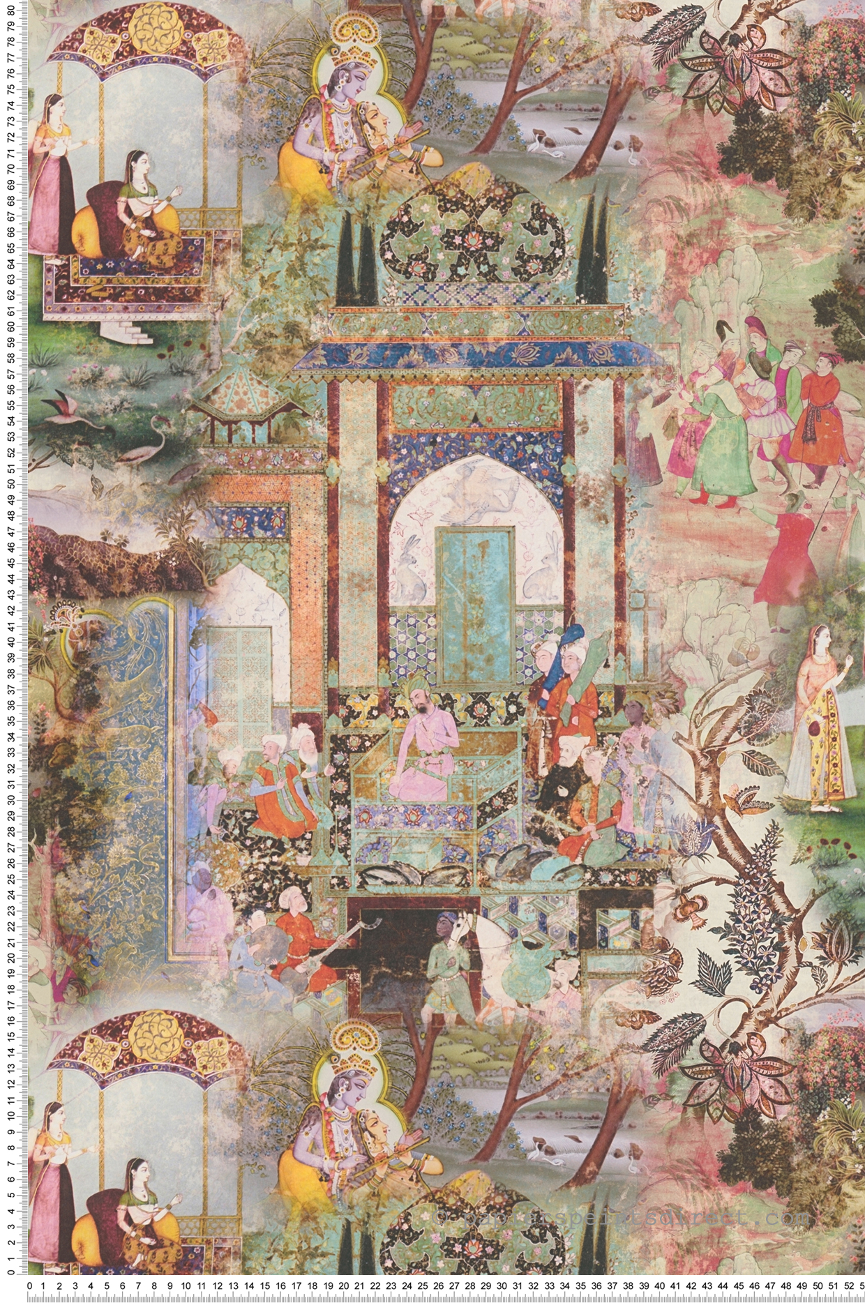 Papier peint Paysage Indien vert - Dream Flowery de Architects Paper | Réf. 38174-1