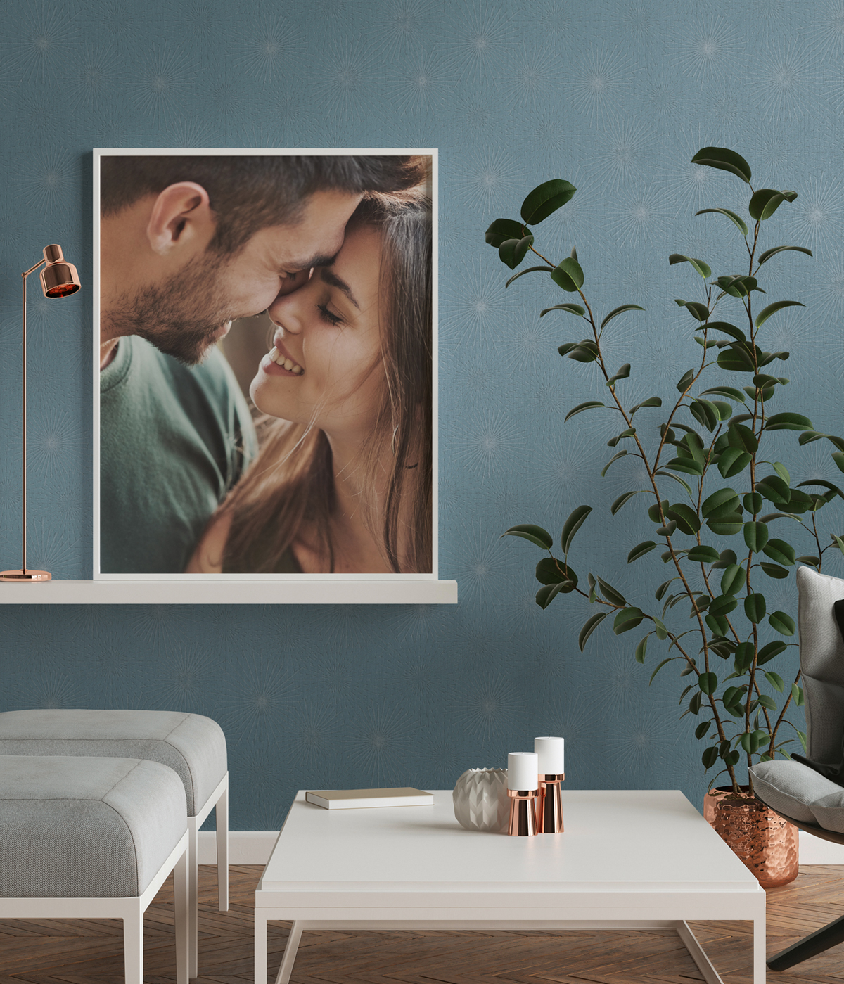 Papier peint Etoile d'Artifice Stars bleu argenté - The BOS d'A.S. Création | Réf. AS-388182