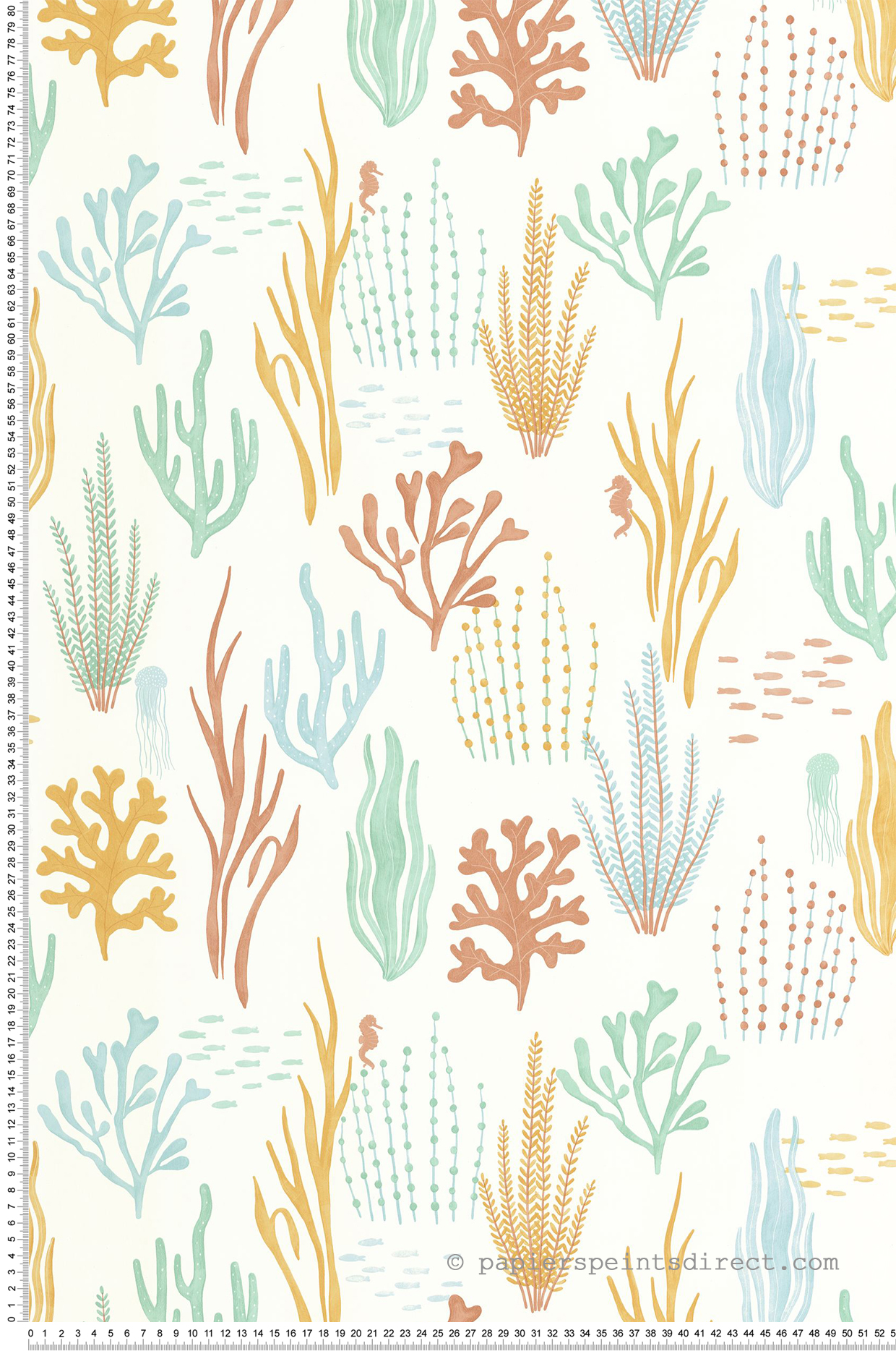 Papier peint Corail Fonds Marins multicouleurs - Les Minis Mondes de Casélio | Réf. MNM105814325