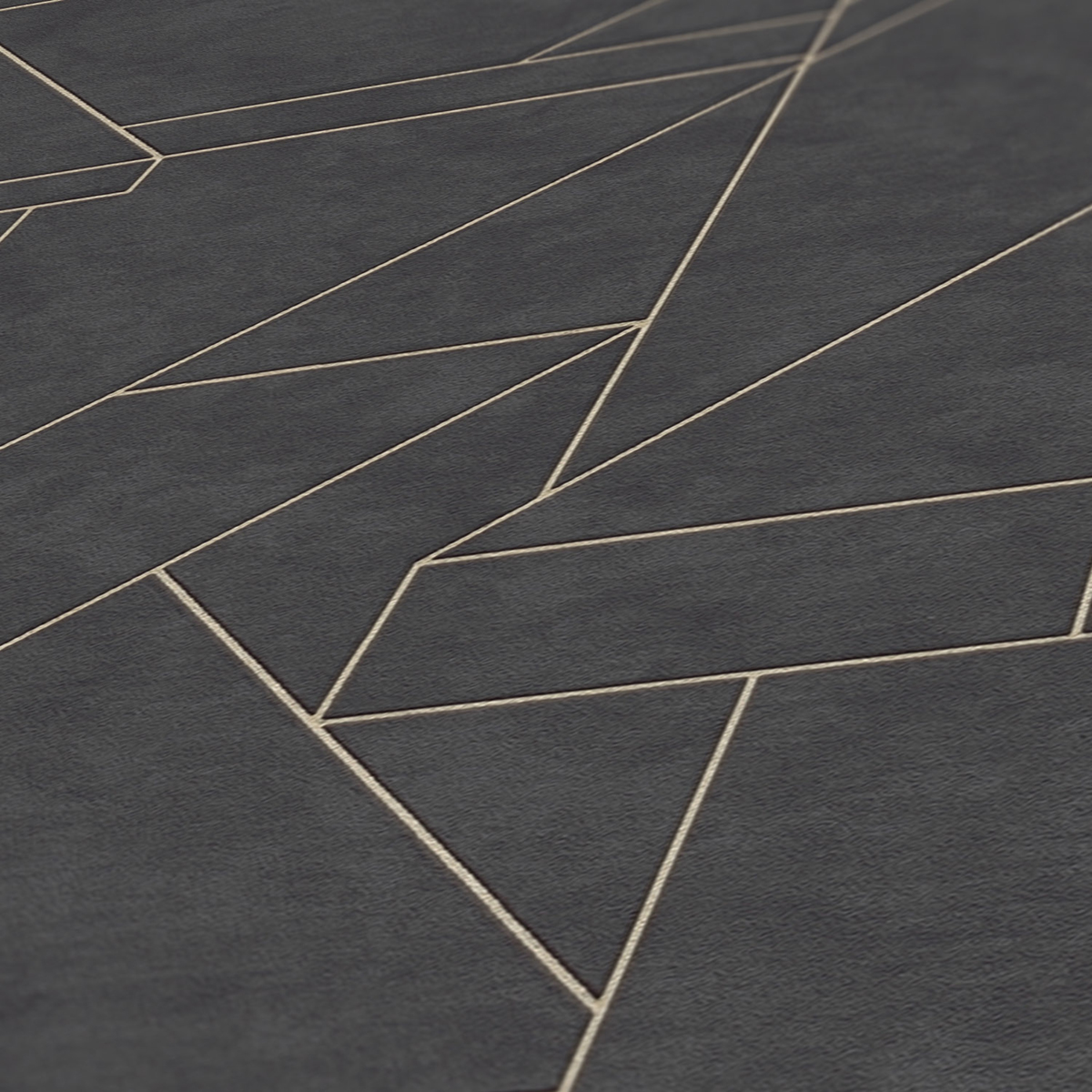 Papier peint Géométrique David noir doré - Metropolitan Stories 3 d'A.S. Création AMB5 | Réf. AS-391184