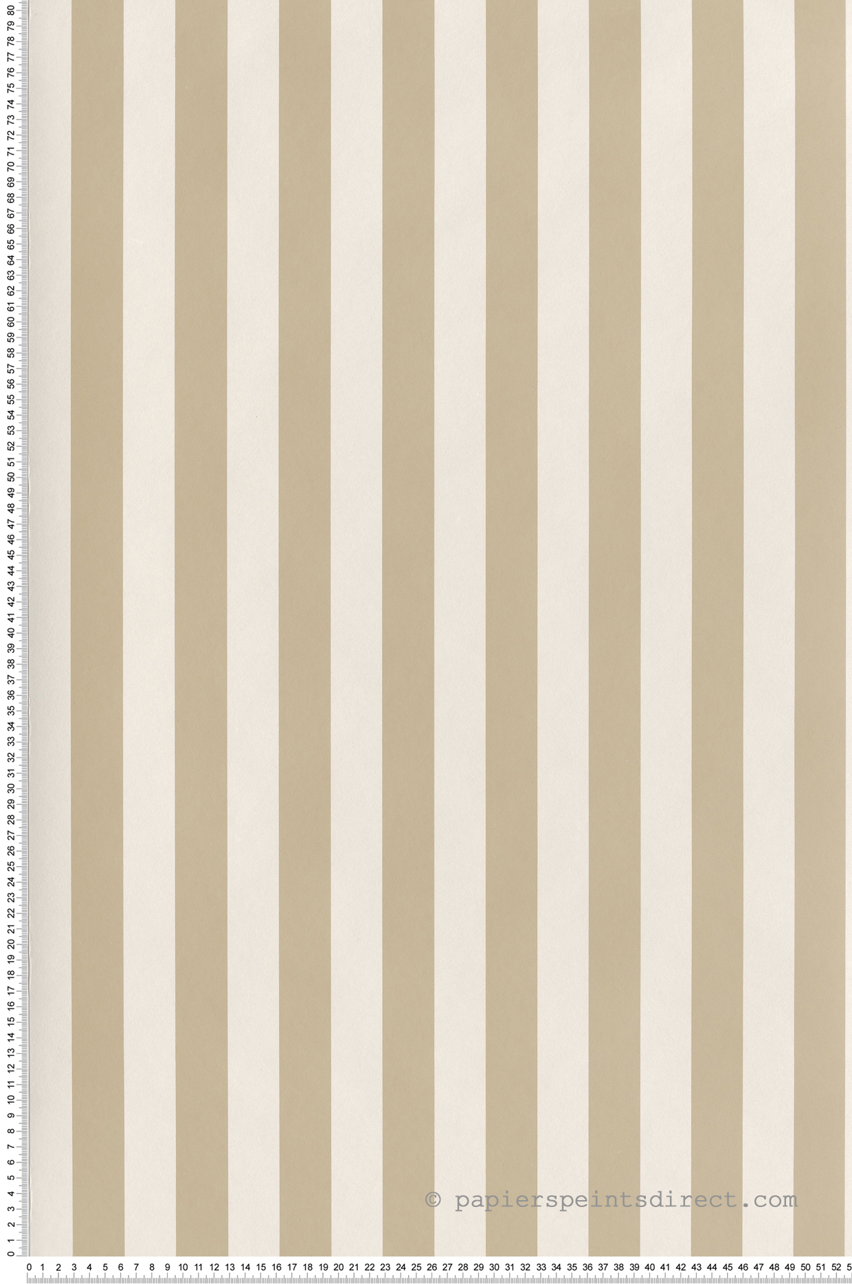 Papier peint Rayure Mate Elizabeth beige crème - Heritage de Casadéco | Réf. HETA201241360