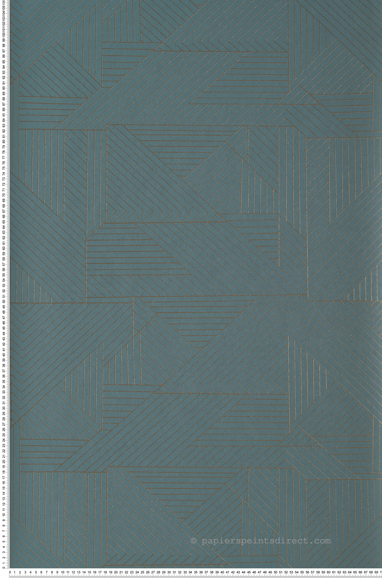 Papier peint Géométrique Prisme vert de gris - Delta de Casamance | Réf. CAS-74621834