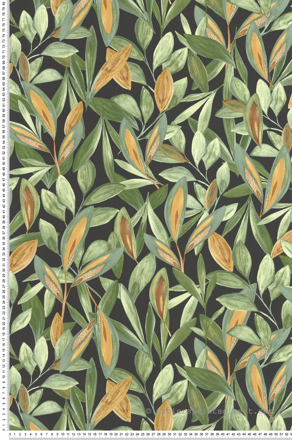 Papier peint Feuillage Jungle Hojas vert noir - Nicaragua de Casadéco | Réf. NICA85977528