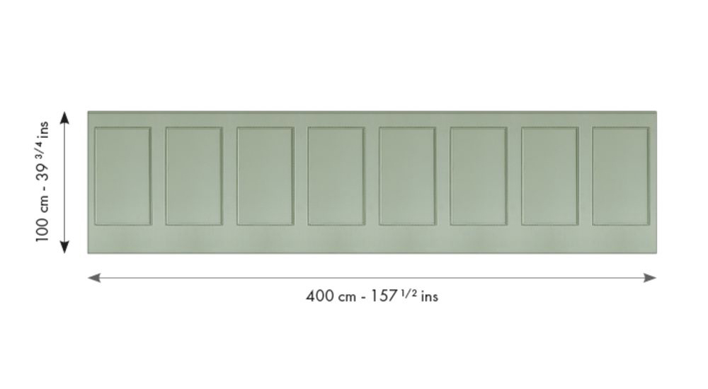 Papier peint Soubassement Moulure M vert amande - Reliefs de Casélio RAPPORT | Réf. RLF106367070