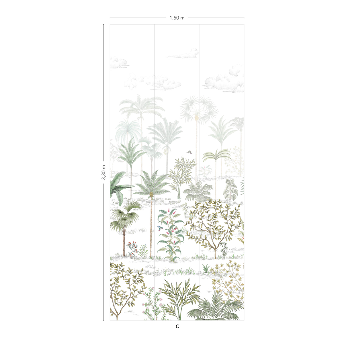 Papier peint panoramique Jungle Sur la route de Samarcande Naturel C - 7/8/9 AMBr - Isidore Leroy