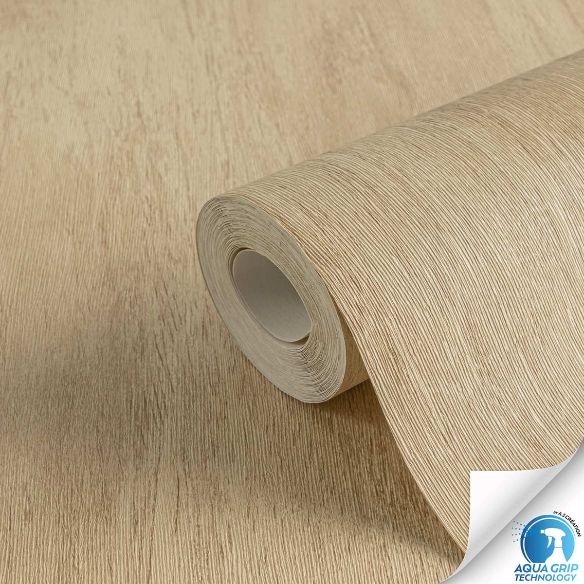 Papier peint préencollé Bois Veinage beige foncé - Designdrop d'A.S. Création ZOOM ROLL | Réf. AS-784901