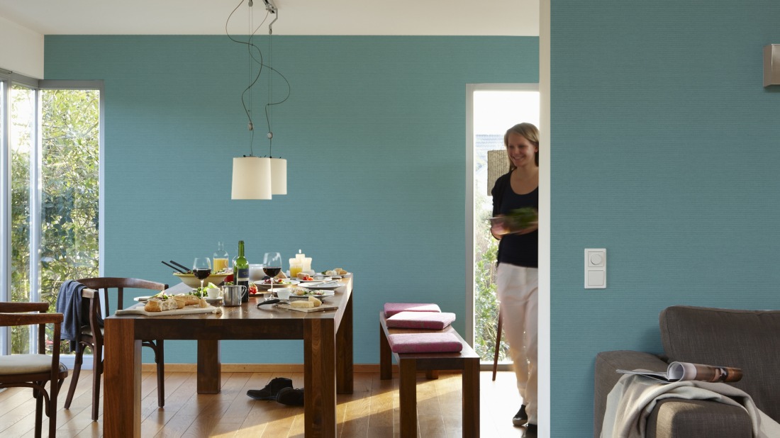 Papier peint Uni around bleu nordique - Around the world AS Création | Réf. SP03379