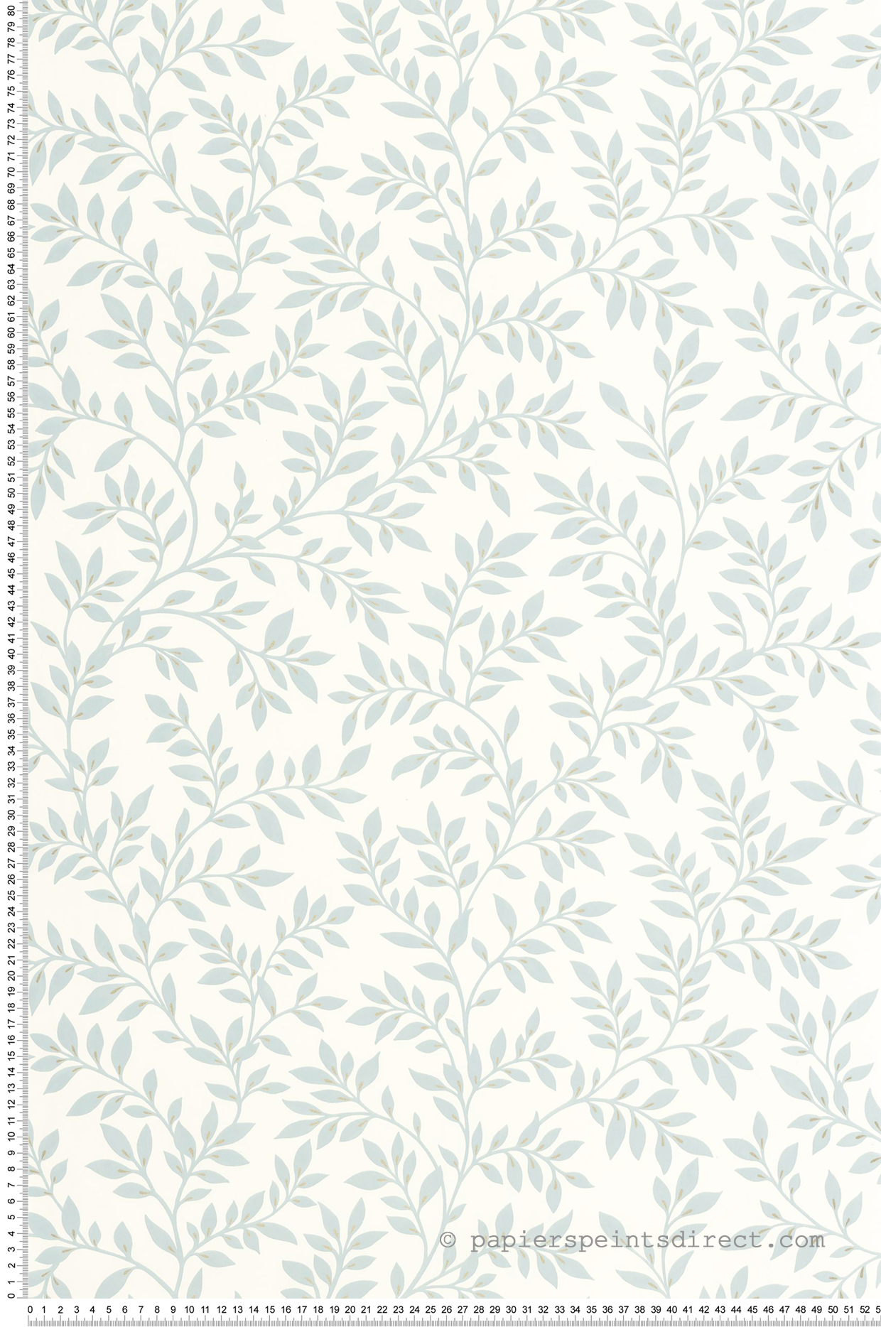 Papier peint Feuillu Floria bleu - Blue Shades de Casélio | Réf. BLS107476020