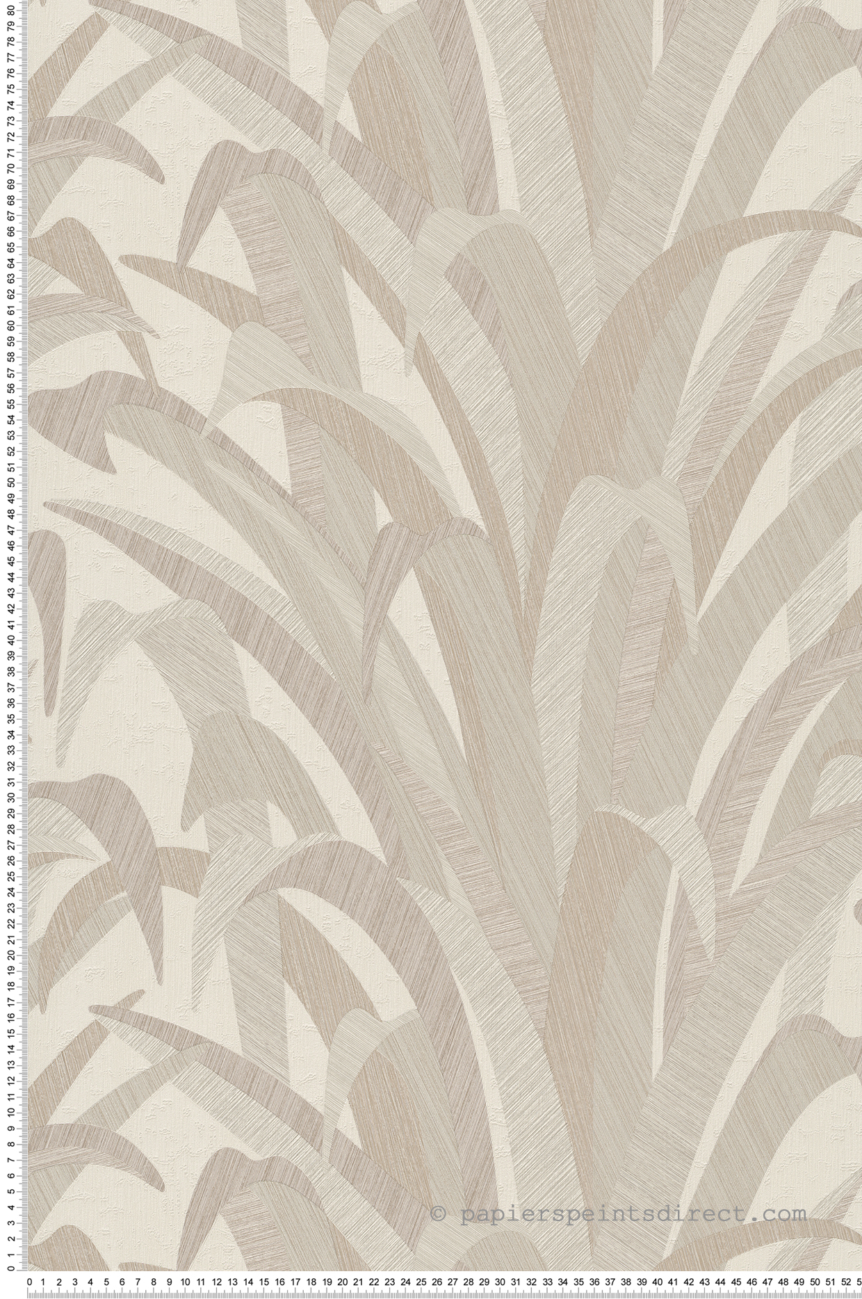 Papier peint Herbe Feuillage grège métallisé - Santal de Montecolino | Réf. MC-CU3009