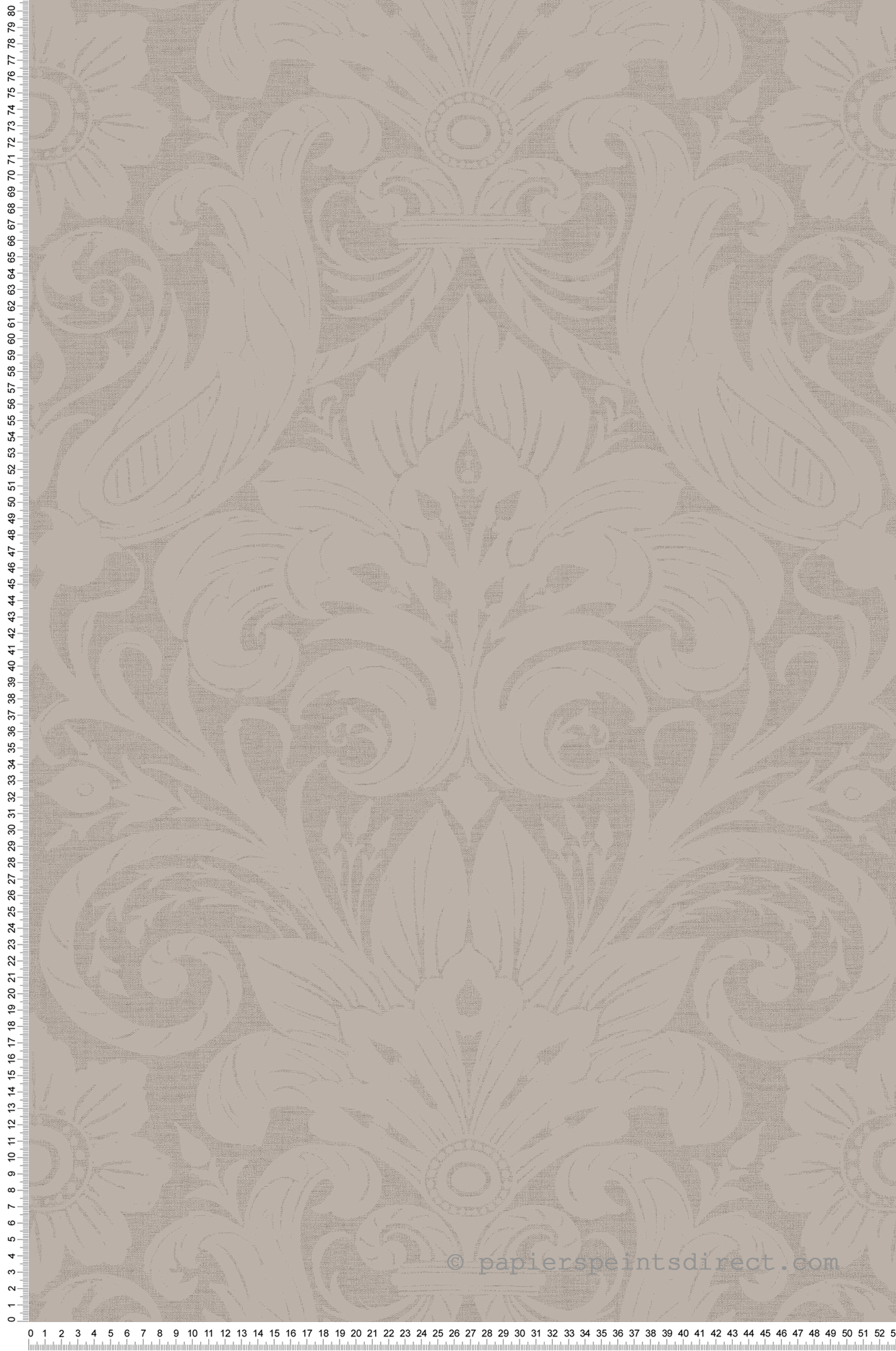 Papier peint Médaillon Floral Velours beige - The Wall Llewelyn-Bowen de Lutèce | Réf. LTC-LB25171