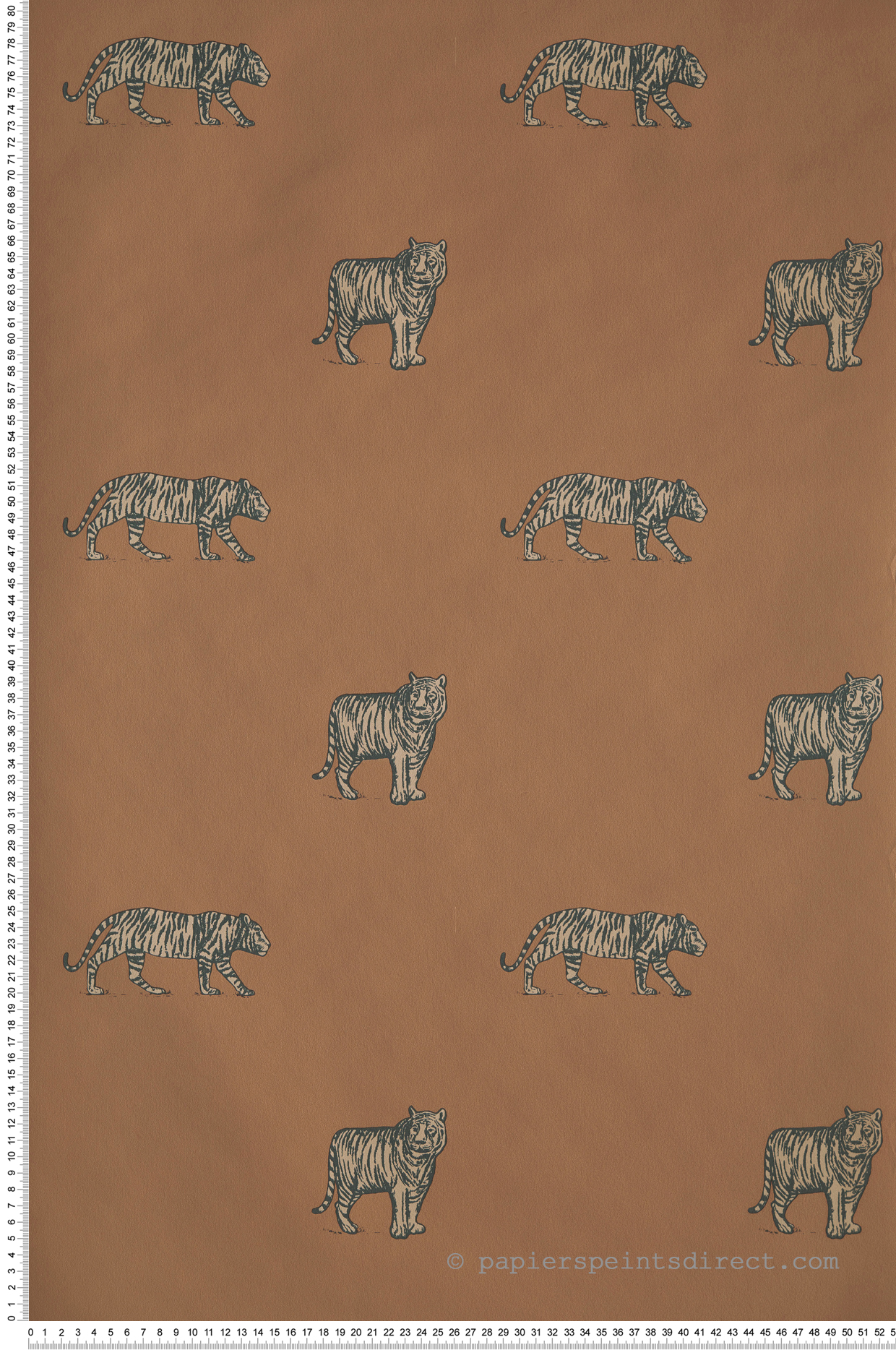 Papier peint Enfant Eye of the tiger Terracotta - Our Planet de Casélio | Réf. OUP101962929