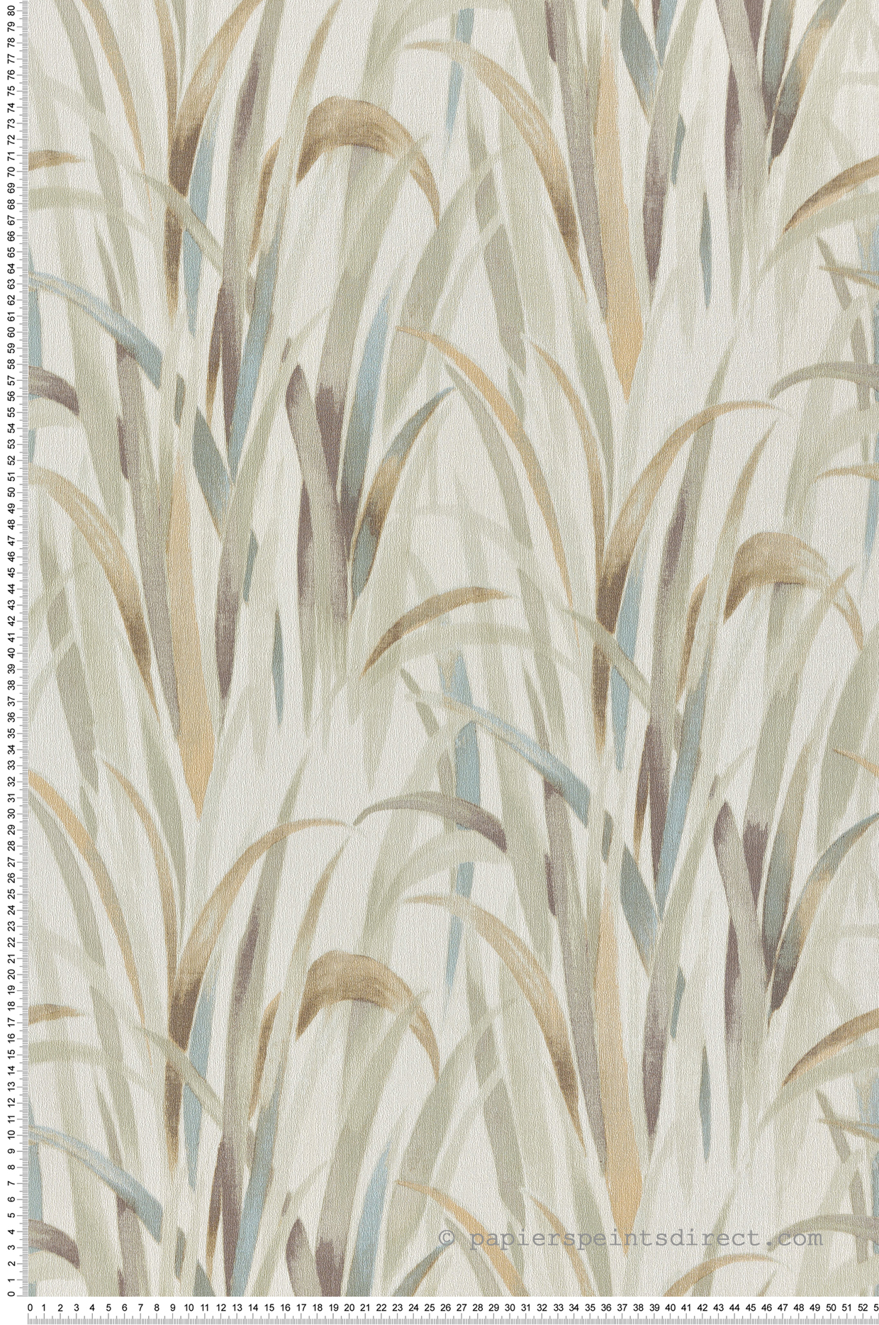 Papier peint Herbe Champs vert pâle beige - Jaipur de Montecolino | Réf. MC-26405