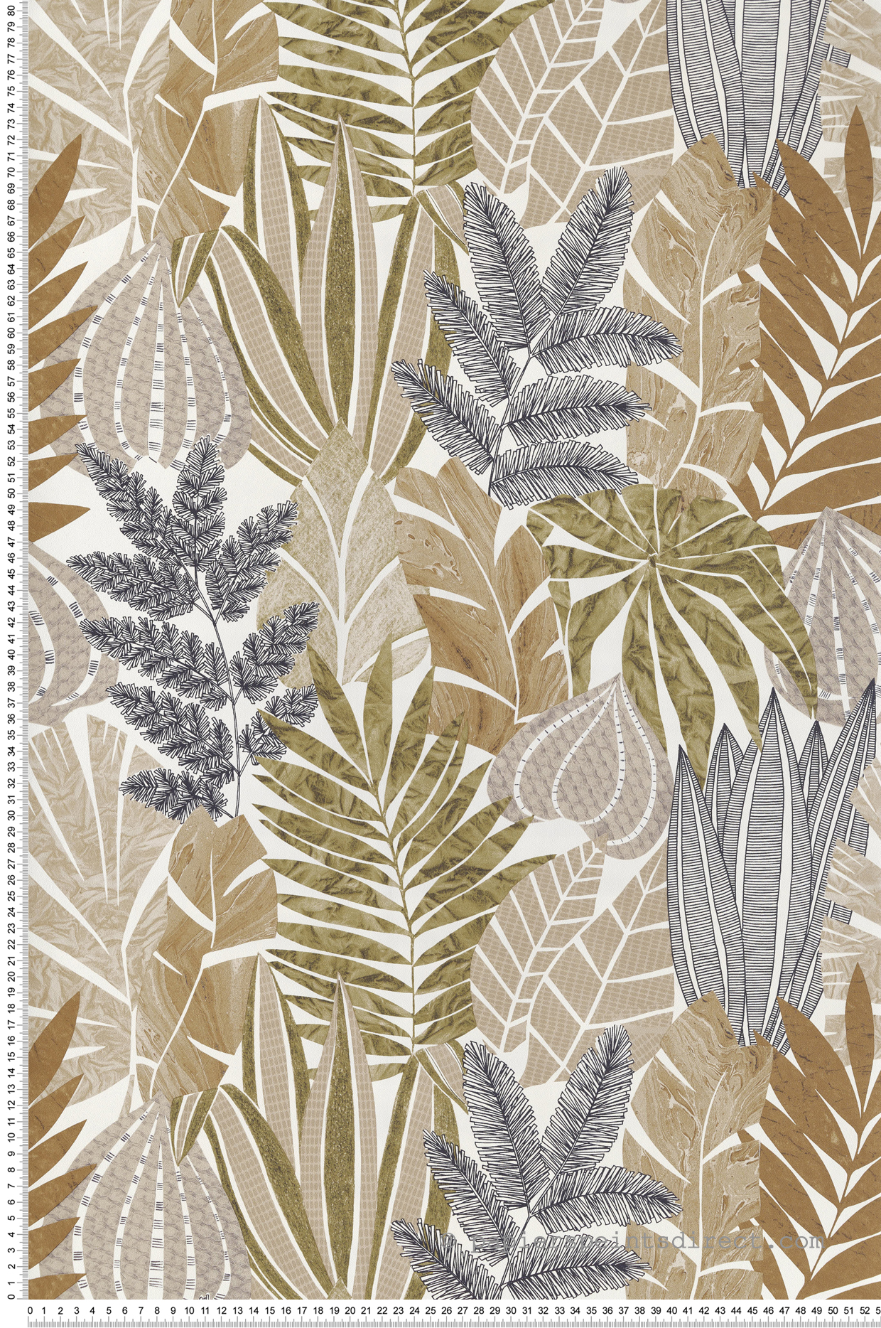 Papier peint Feuille Automne beige vert - Reality 4 de Lutèce | Réf. LTC-51221217