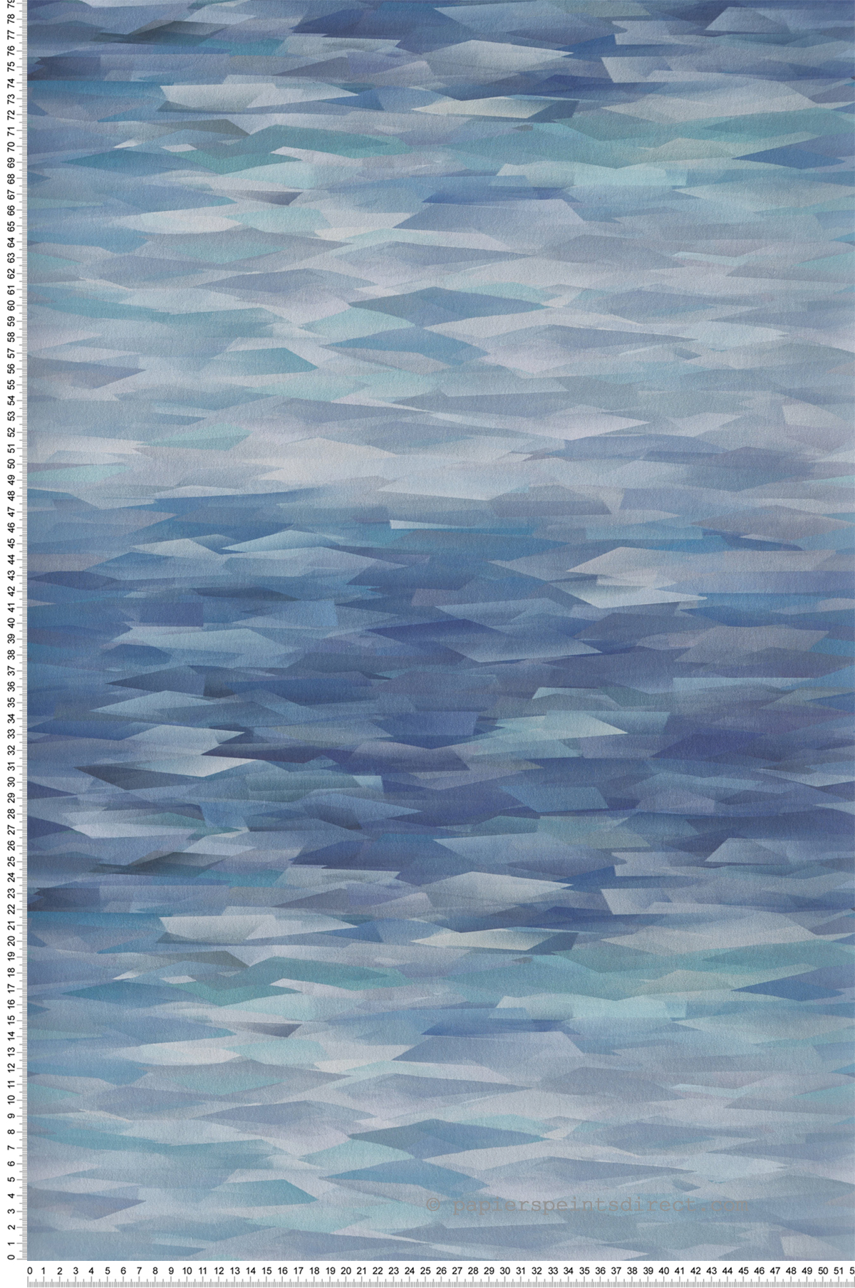 Papier peint Géométrique Prisme bleu - Willow d'Initiales | Réf. INI-00815102