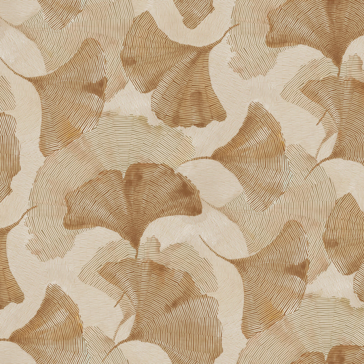 Papier peint panoramique Ginkgo Fleur beige - Architexture de Montecolino | Réf. MC-AZ47912