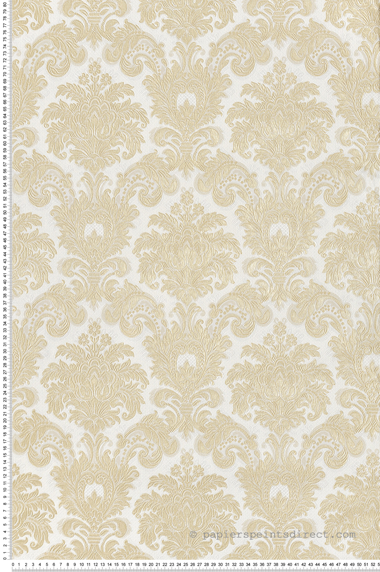 Papier peint Ornement Médaillon crème doré - Opera de Montecolino | Réf. MC-OP33322