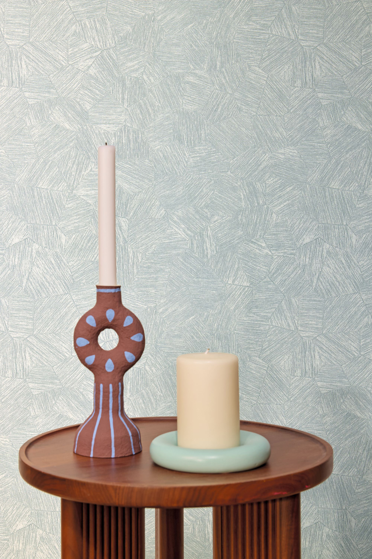 Papier peint Fragments Reliefs bleu cendré - Symphony de Casélio | Réf. SYM107016109